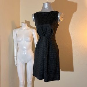 Soft dark grey/black houndstooth sleeveless dress, XS